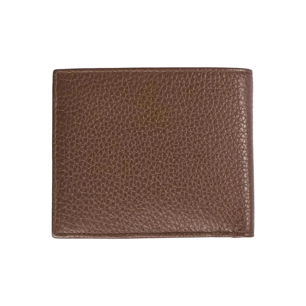 Trussardi Brown Leather Men Wallet MAN WALLETS Trussardi Dark Olive Green