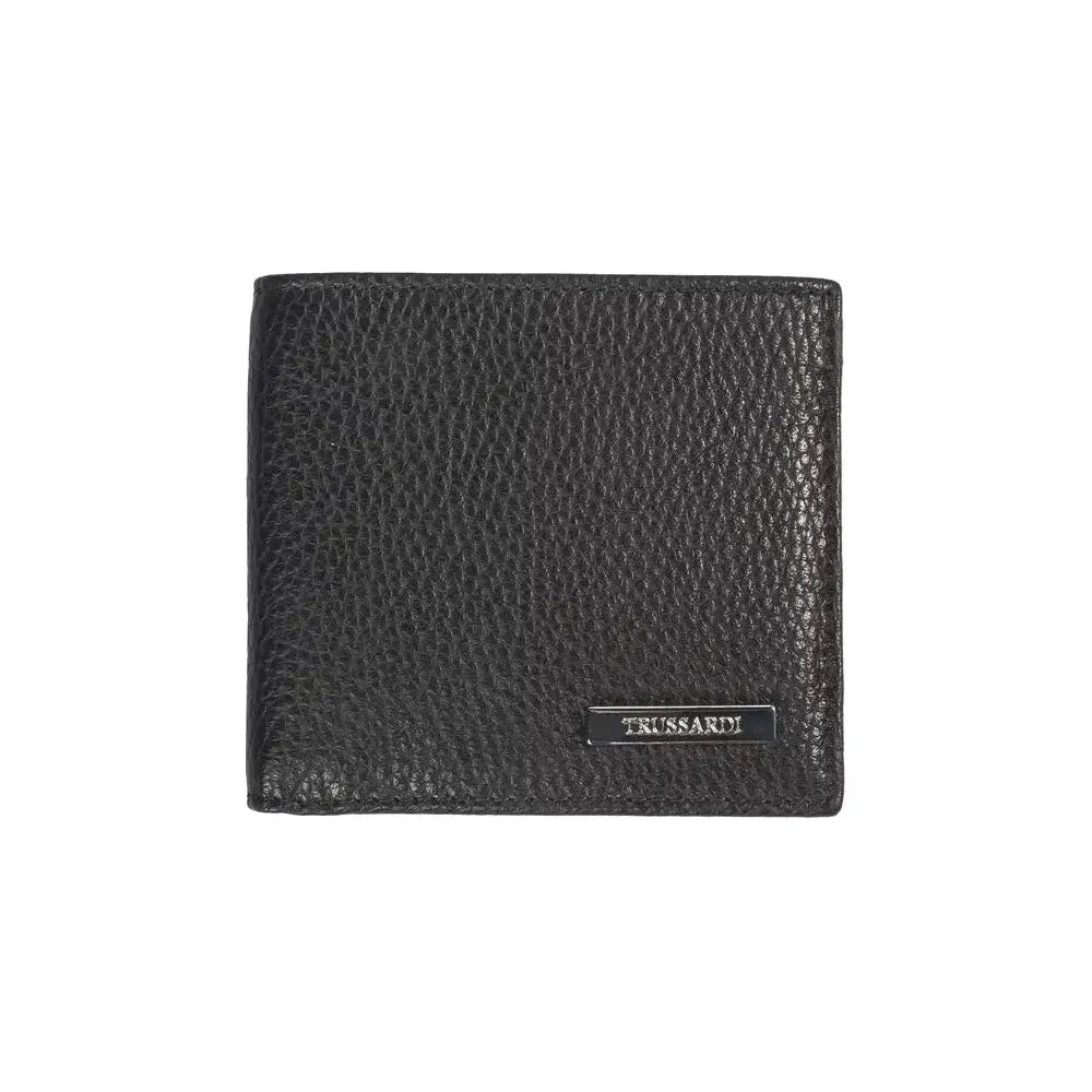 Trussardi Black Leather Men's Wallet Trussardi Dark Slate Gray