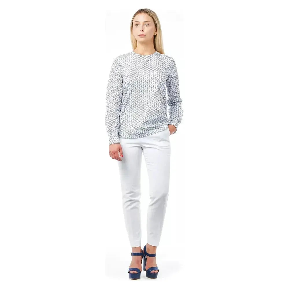Bagutta White Cotton Women Blouse