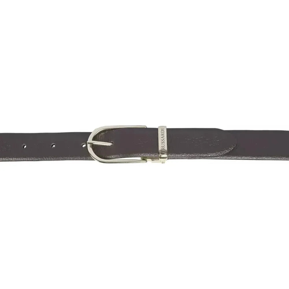 Trussardi Brown Leather Women Belt Trussardi Dark Slate Gray