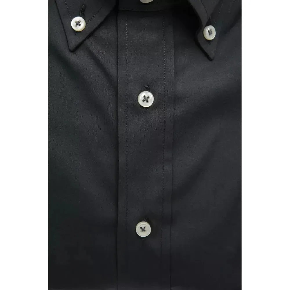 Robert Friedman Gray Cotton Men Shirt Robert Friedman