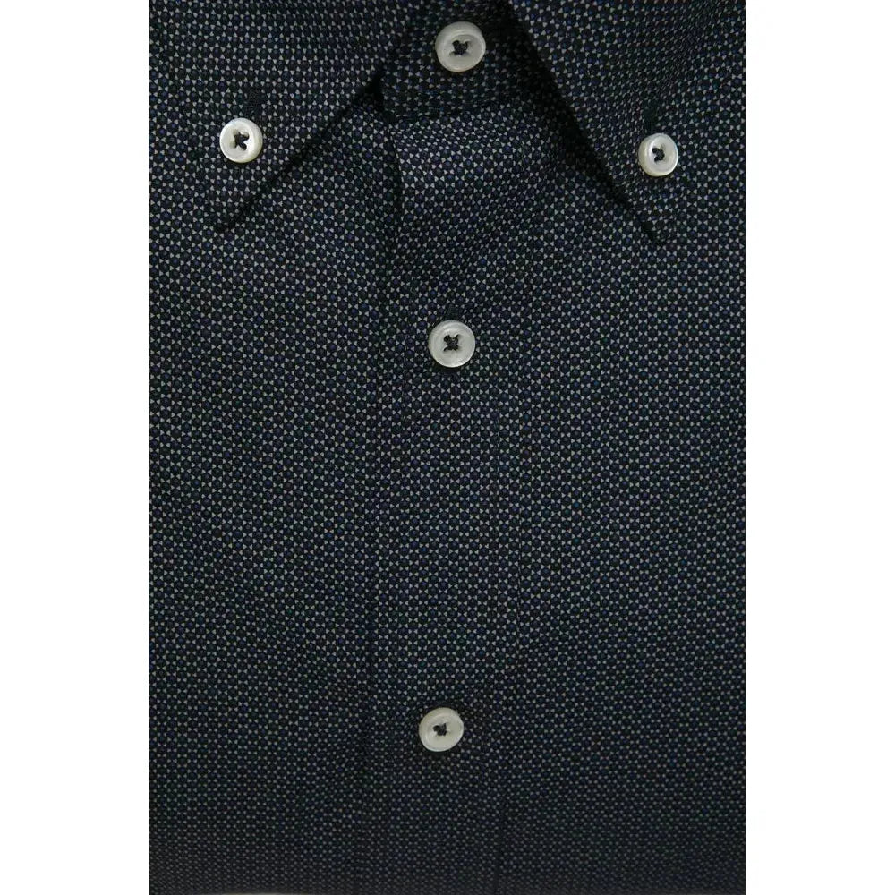 Robert Friedman Black Cotton Men's Shirt Robert Friedman