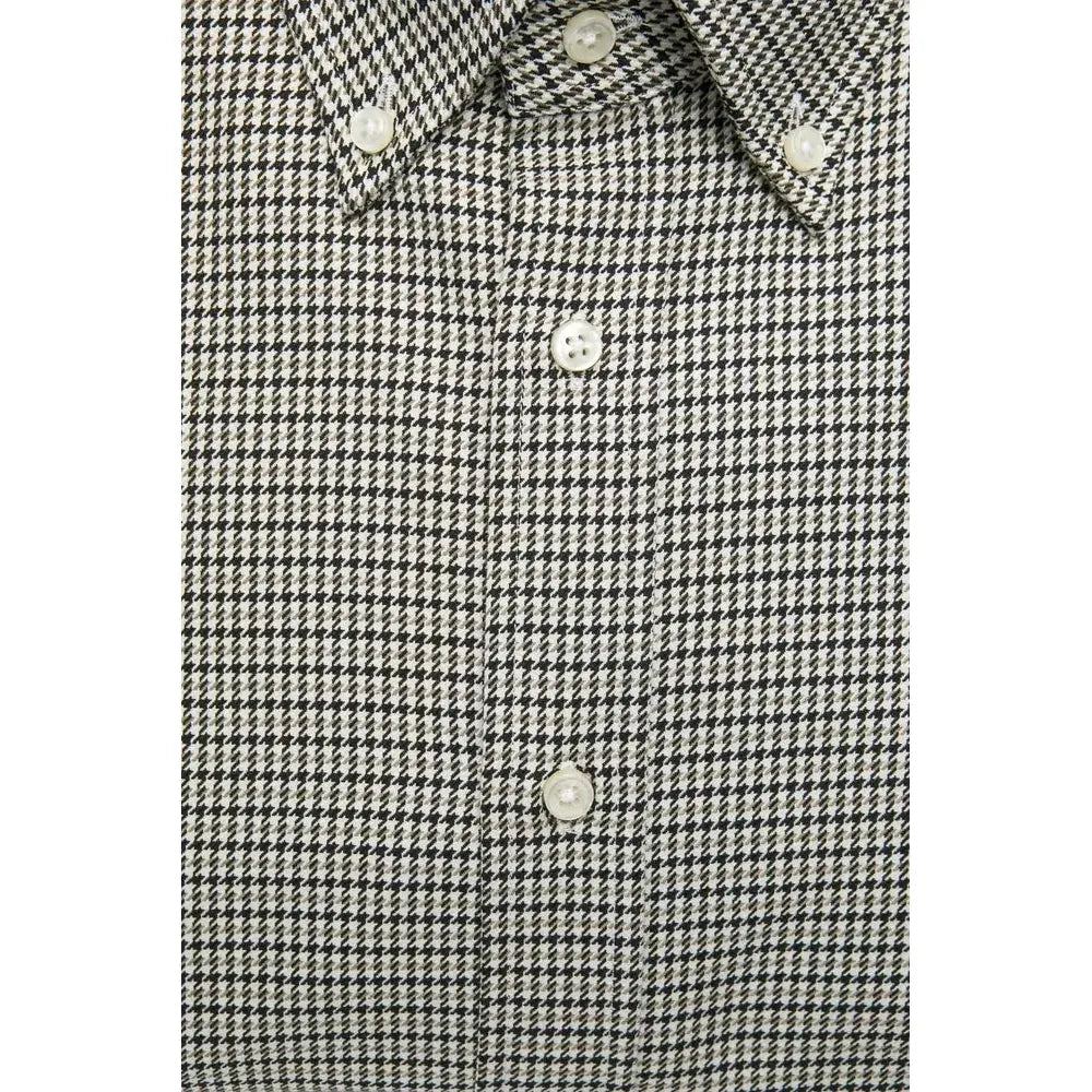 Robert Friedman Beige Cotton Men Shirt Robert Friedman