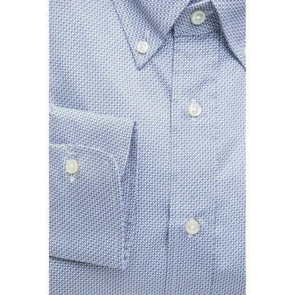 Robert Friedman Light Blue Cotton Men Shirt