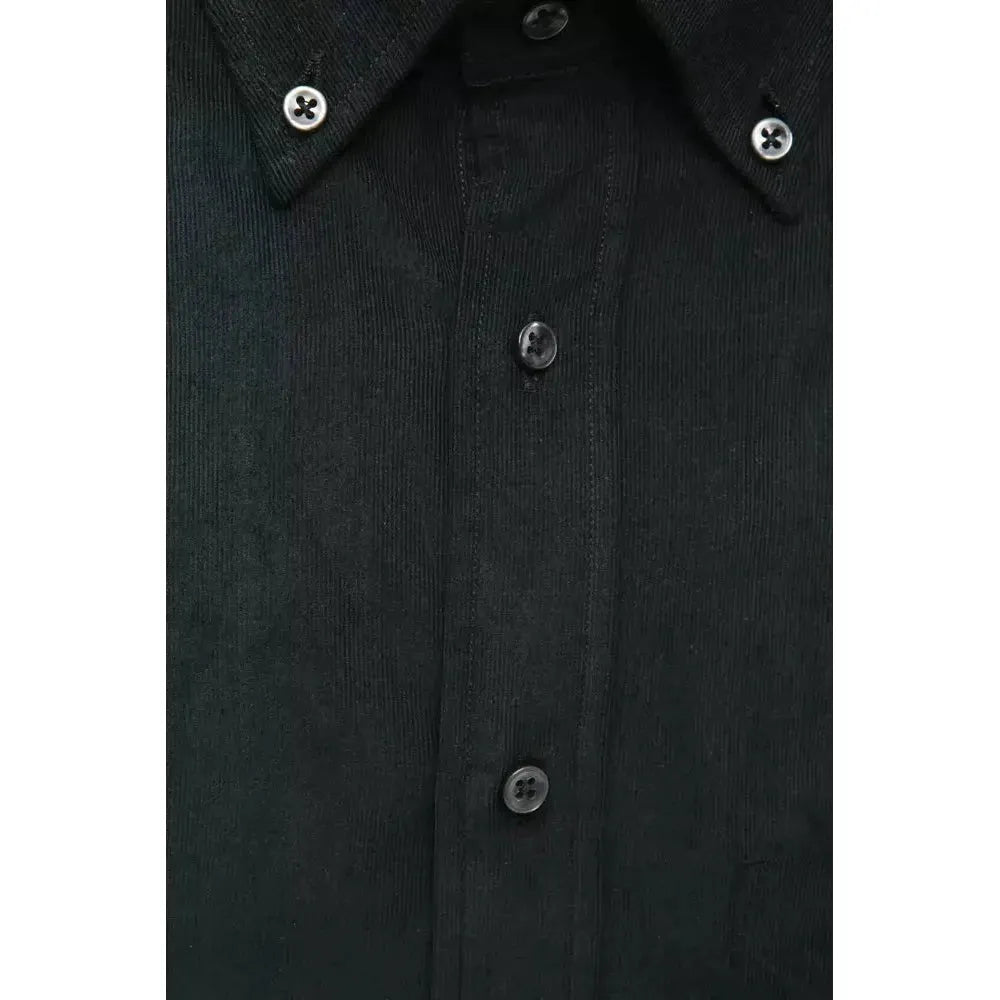 Robert Friedman Black Cotton Men's Shirt Robert Friedman