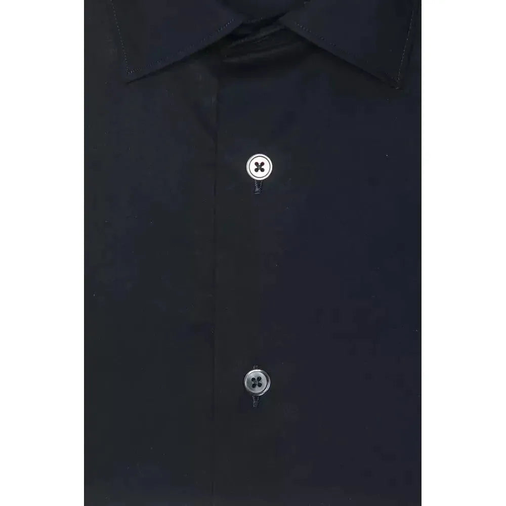 Robert Friedman Black Cotton Men Shirt Robert Friedman