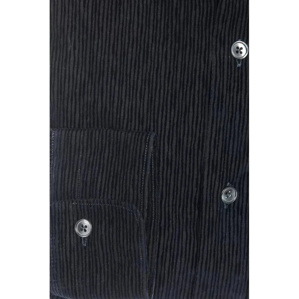 Robert Friedman Black Cotton Men's Shirt Robert Friedman