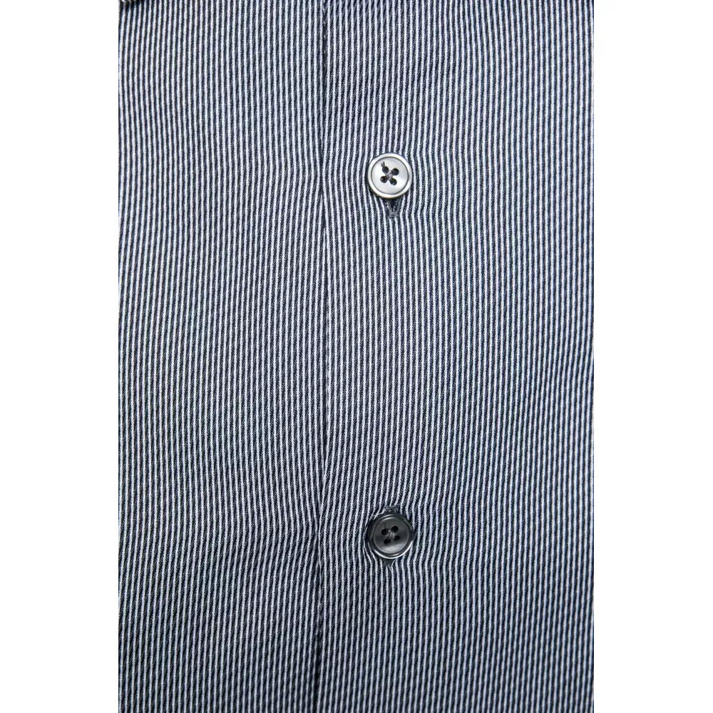Robert Friedman Blue Cotton Men Shirt