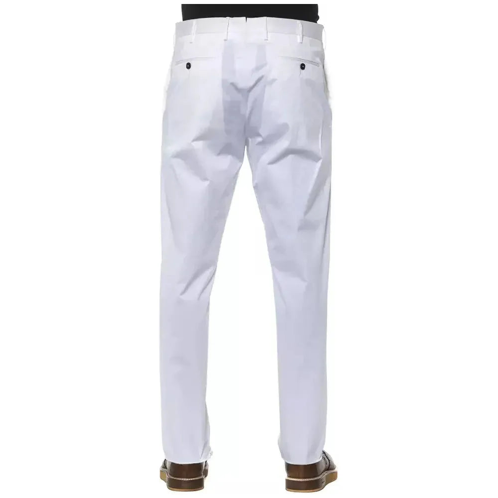 PT Torino White Cotton Men Trouser PT Torino