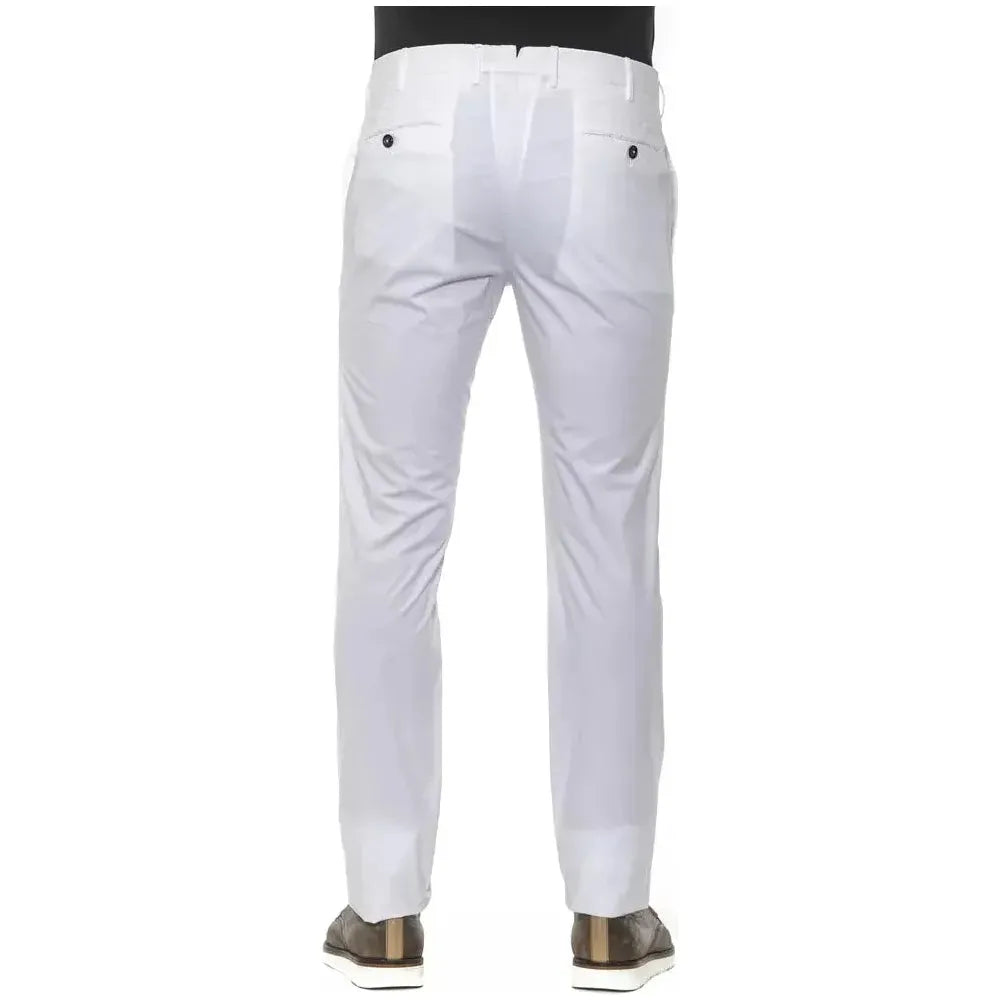 PT Torino White Cotton Mens Trouser Jeans & Pants PT Torino