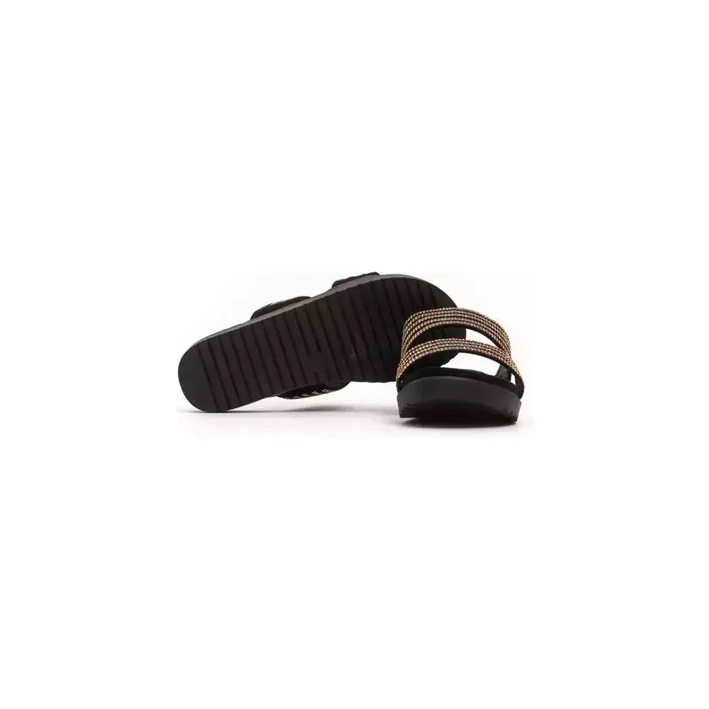 Péché Originel Gold Textile Women Sandal