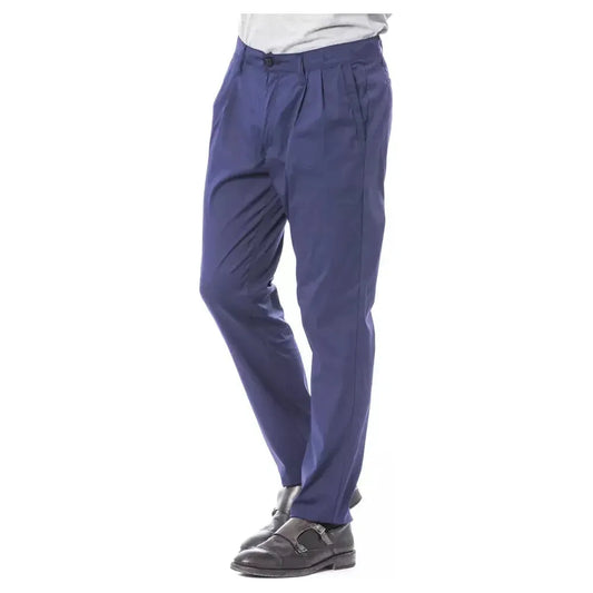 Verri Blue Cotton Men Chino Pant Verri