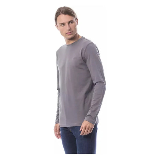 Verri Gray Cotton Men T-Shirt Verri