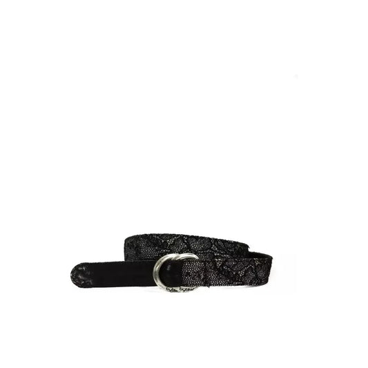 BYBLOS Black Wool Women Belt BYBLOS