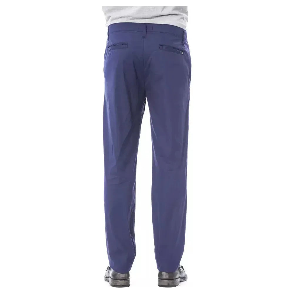 Verri Blue Cotton Men Chino Pant Verri