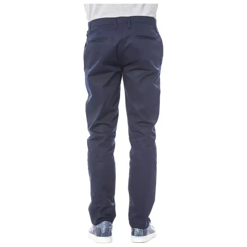 Verri Blue Polyester Men Pant