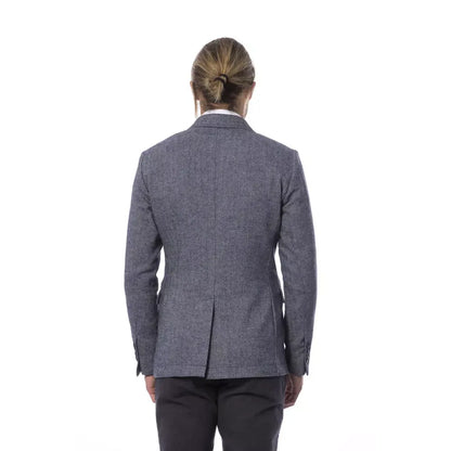 Verri Blue Polyester Blazer
