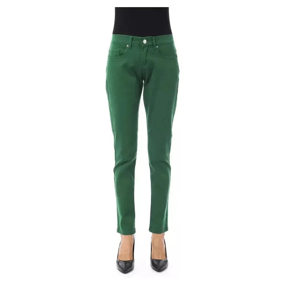 BYBLOS Green Cotton Women Pant BYBLOS