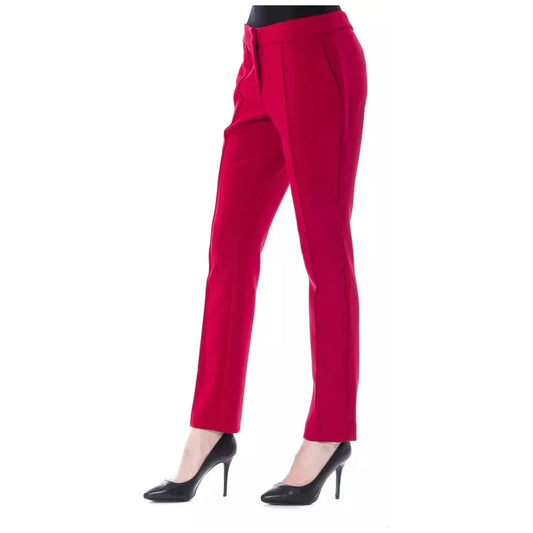 Chic Fuchsia Slim Fit Trousers