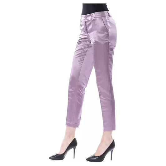 BYBLOS Purple Cotton Women Pants BYBLOS