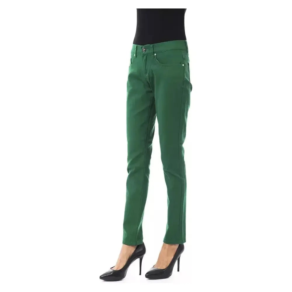 BYBLOS Green Cotton Women Pant BYBLOS