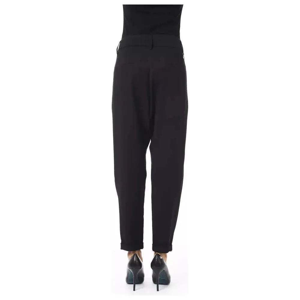 BYBLOS Black Polyester Women Pant 1728,67345744032,Black,BYBLOS,Casual Pants - Pants - Clothing,Clothing,IT44|L,IT46|XL,Jeans & Pants - Women - Clothing,New with tags,Pants - Clothing,Women,Women - Clothing
