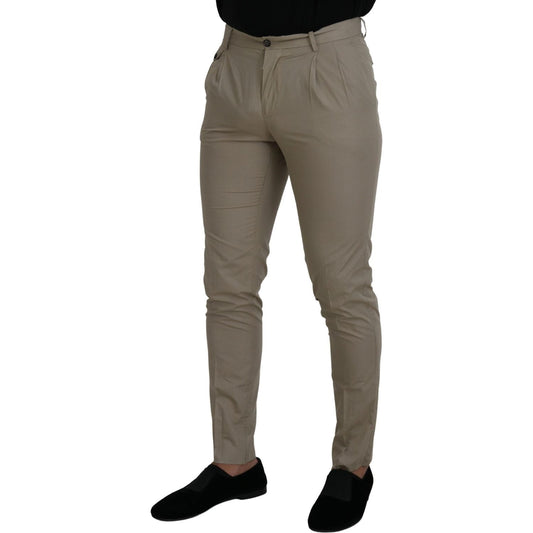 Stunning Beige Italian Cotton Trousers