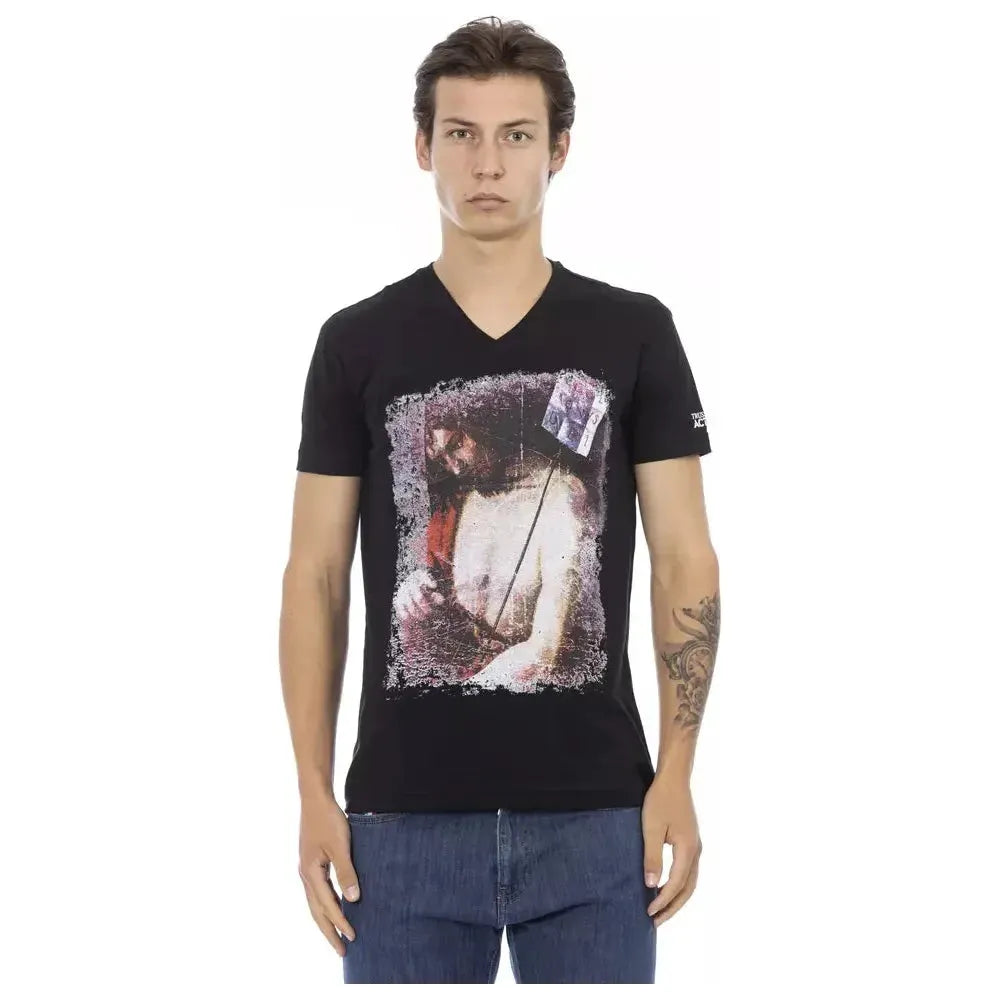 Trussardi Action Black Cotton Men's T-Shirt Trussardi Action