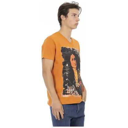 Trussardi Action Orange Cotton Men T-Shirt