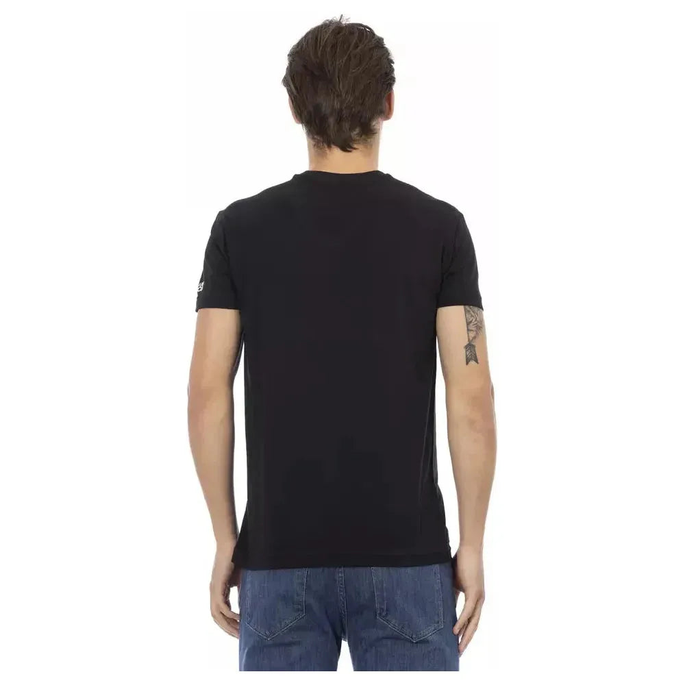 Trussardi Action Black Cotton Men's T-Shirt Trussardi Action