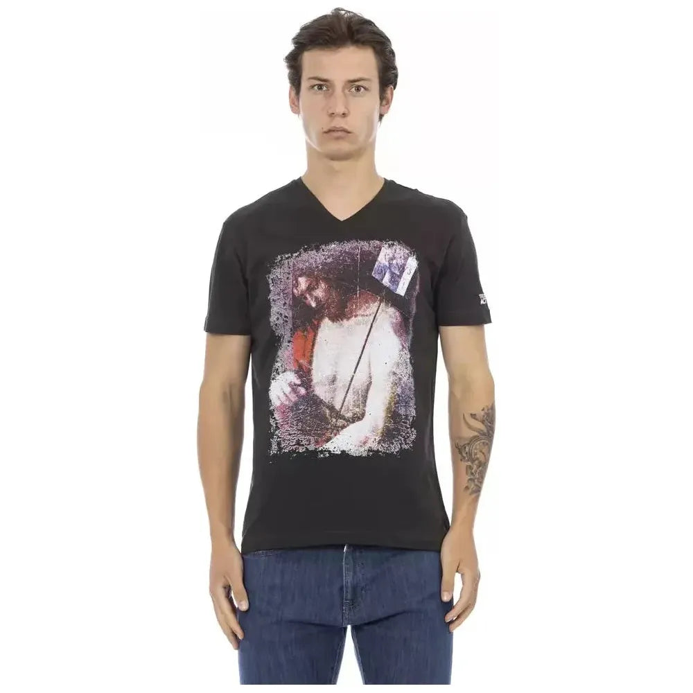 Trussardi Action Black Cotton Men's T-Shirt