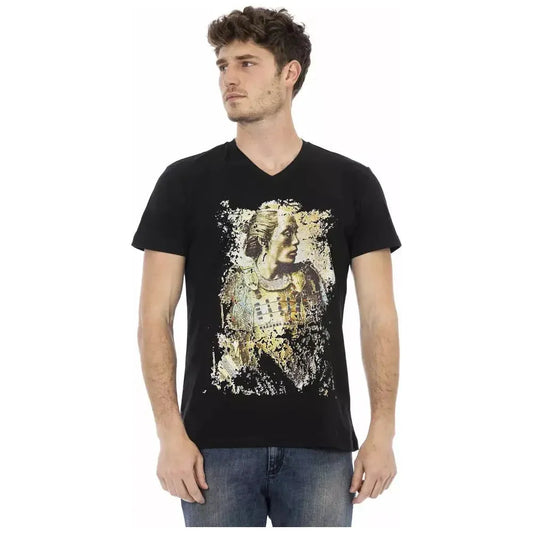 Trussardi Action Black Cotton Men T-Shirt