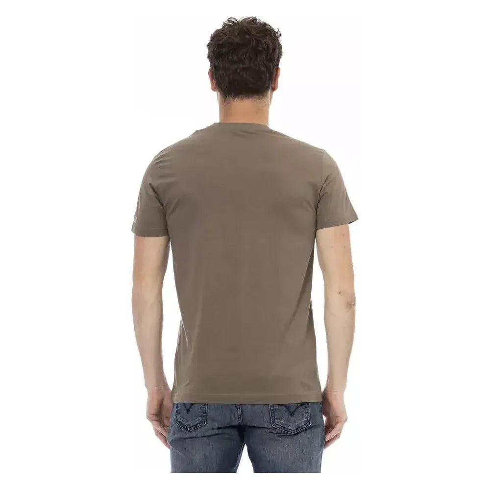 Trussardi Action Brown Cotton Men T-Shirt