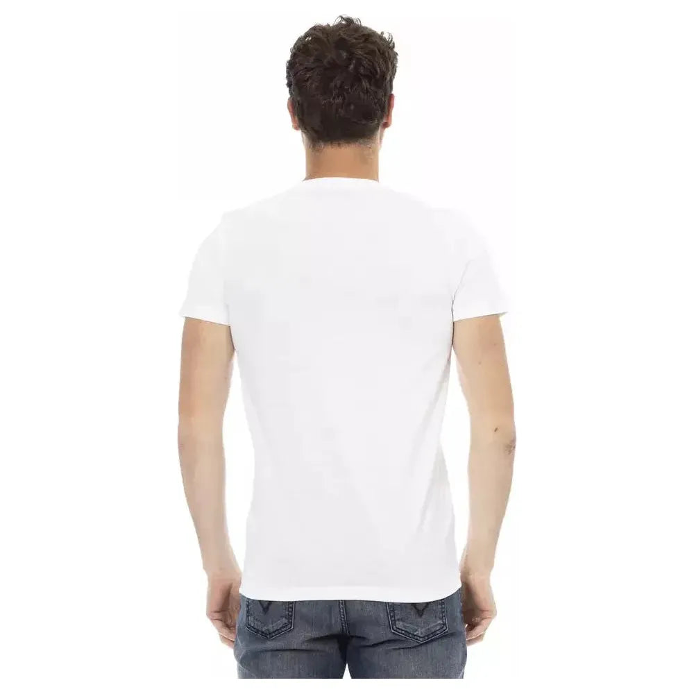 Trussardi Action White Cotton Men T-Shirt Trussardi Action