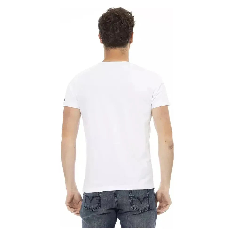 Trussardi Action White Cotton Men T-Shirt Trussardi Action