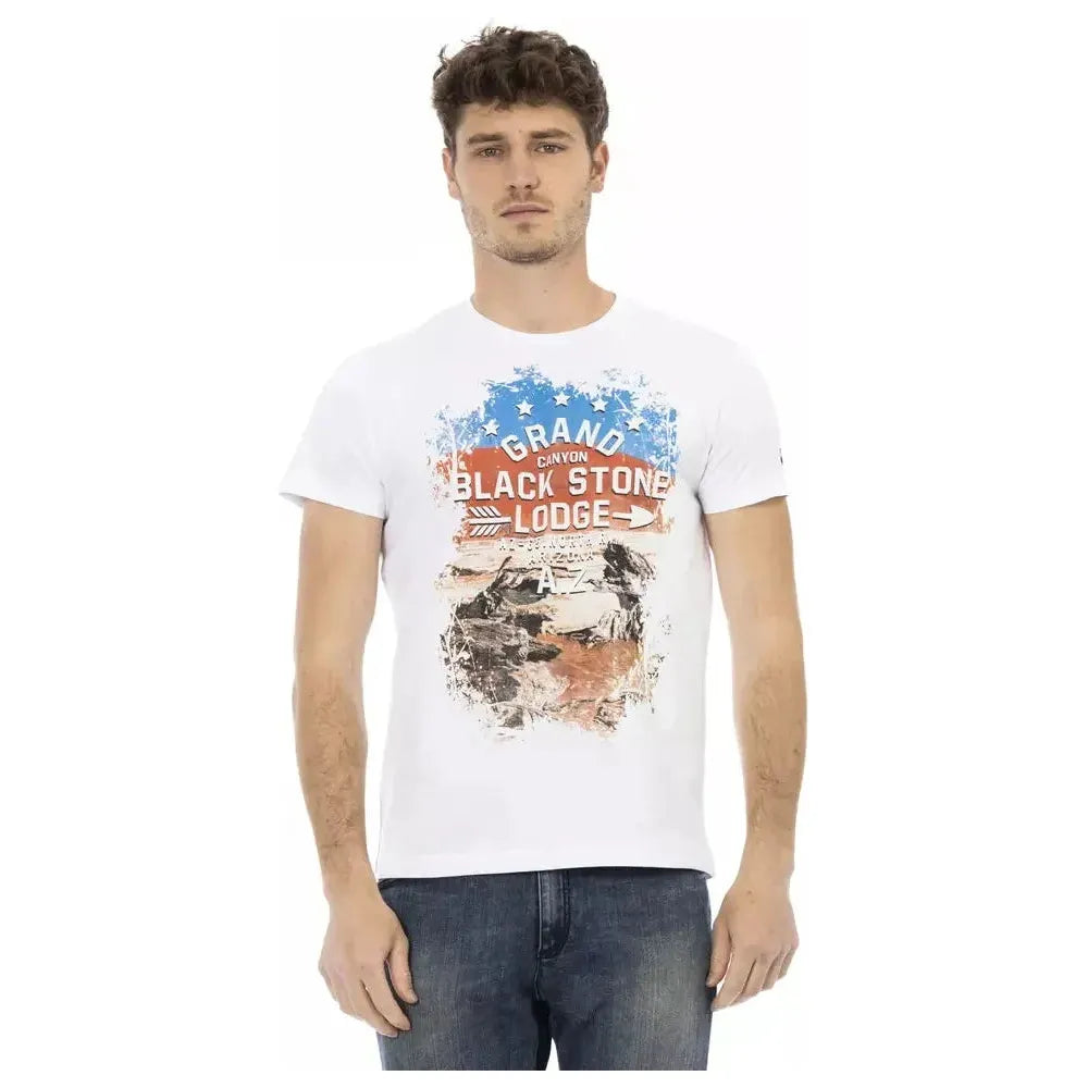 Trussardi Action White Cotton Men's T-Shirt Trussardi Action