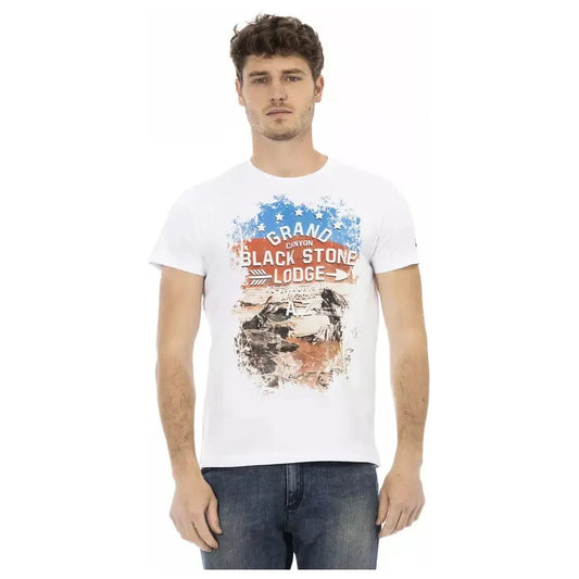 Trussardi Action White Cotton Men's T-Shirt Trussardi Action