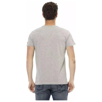 Trussardi Action Gray Cotton Men T-Shirt