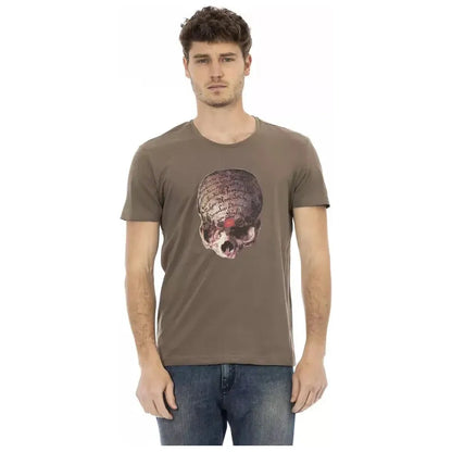 Trussardi Action Brown Cotton Men T-Shirt