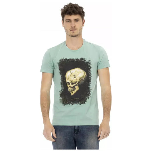 Trussardi Action Green Cotton Men TShirt Trussardi Action