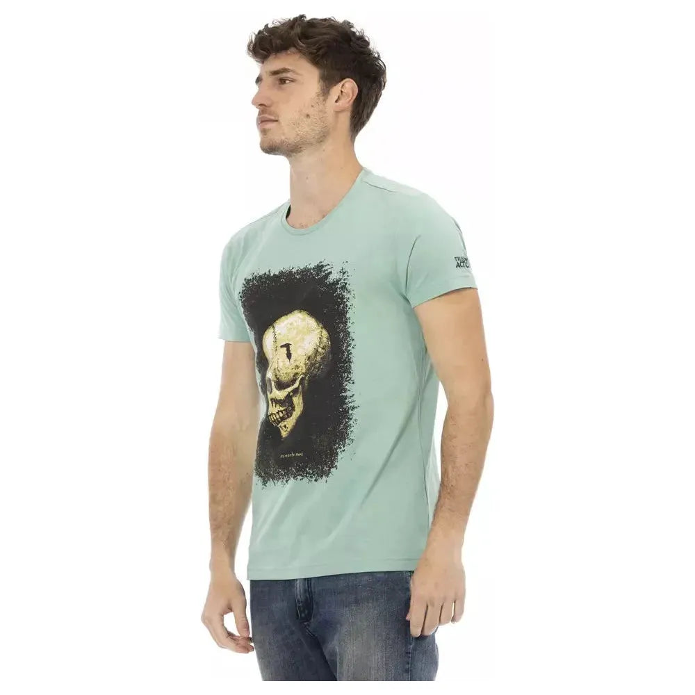 Trussardi Action Green Cotton Men TShirt Trussardi Action