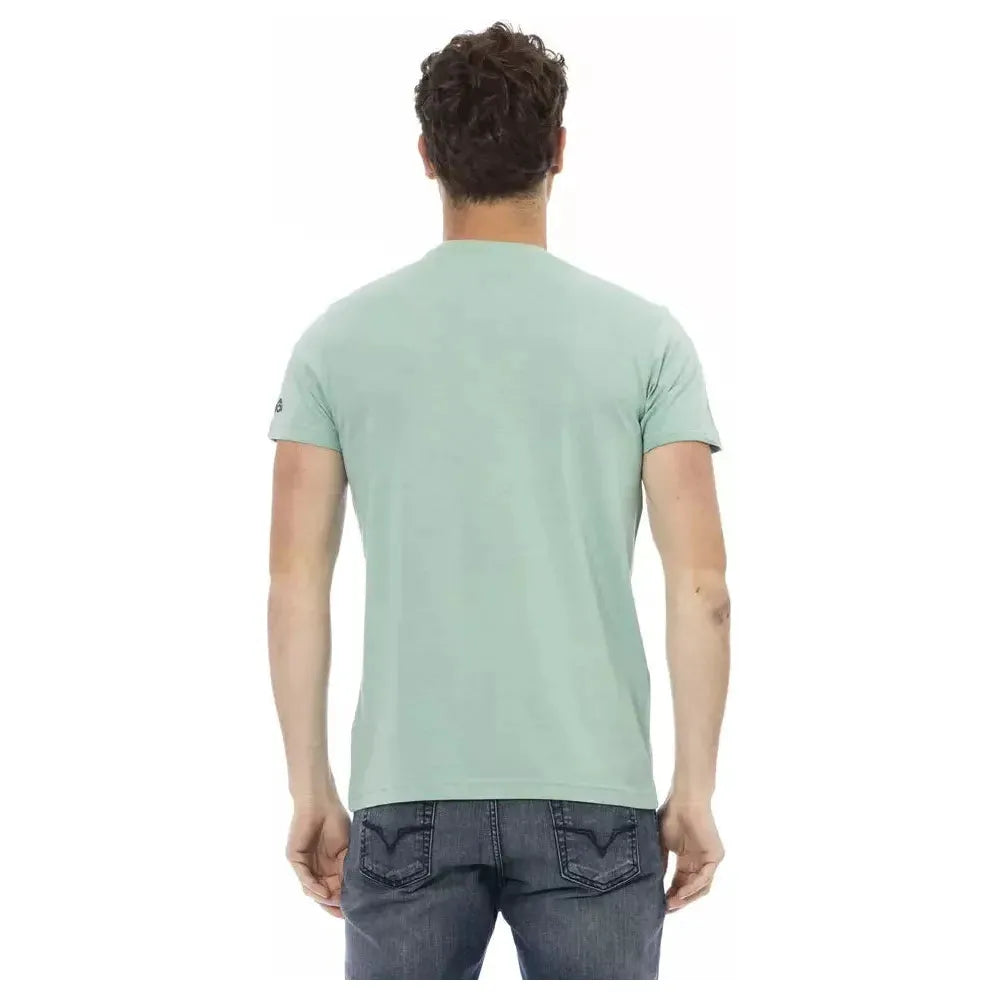 Trussardi Action Green Cotton Men TShirt Trussardi Action