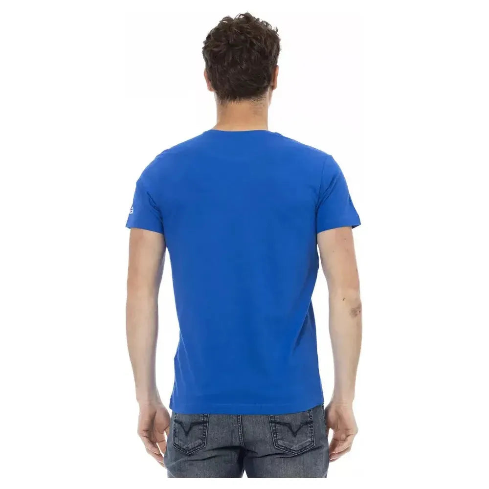 Trussardi Action Blue Cotton Men T-Shirt Trussardi Action