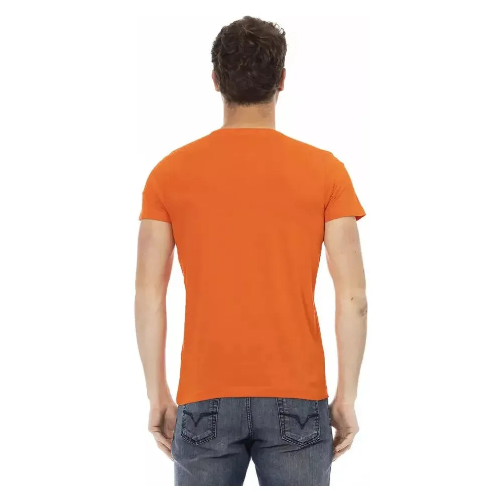Trussardi Action Orange Cotton Men T-Shirt