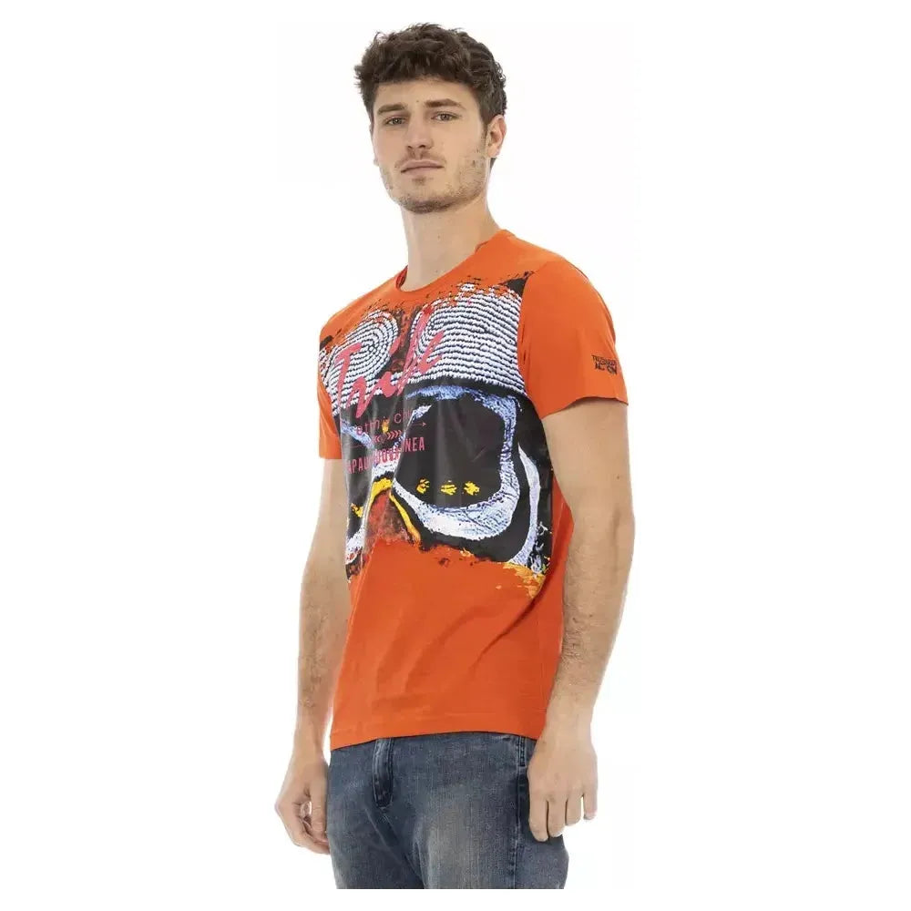 Trussardi Action Orange Cotton Men T-Shirt Trussardi Action