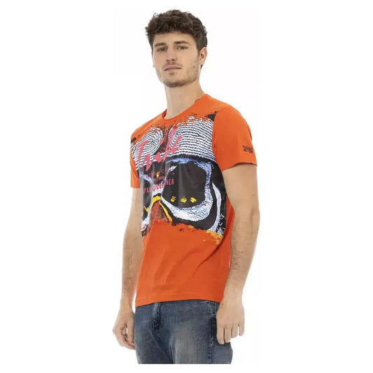 Trussardi Action Orange Cotton Men T-Shirt Trussardi Action