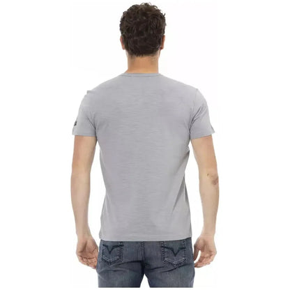 Trussardi Action Gray Cotton Men T-Shirt