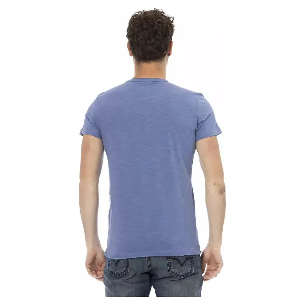 Trussardi Action Blue Cotton Men T-Shirt Trussardi Action