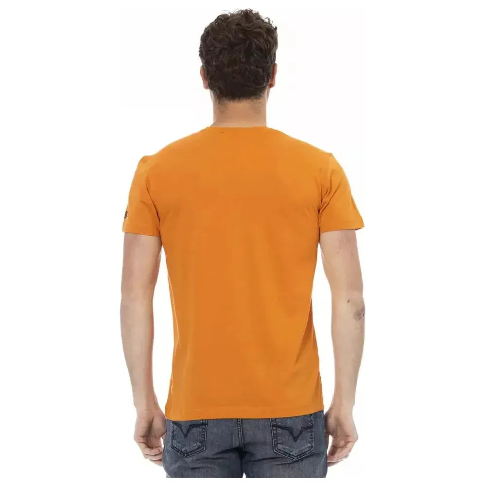 Trussardi Action Orange Cotton Men T-Shirt Trussardi Action