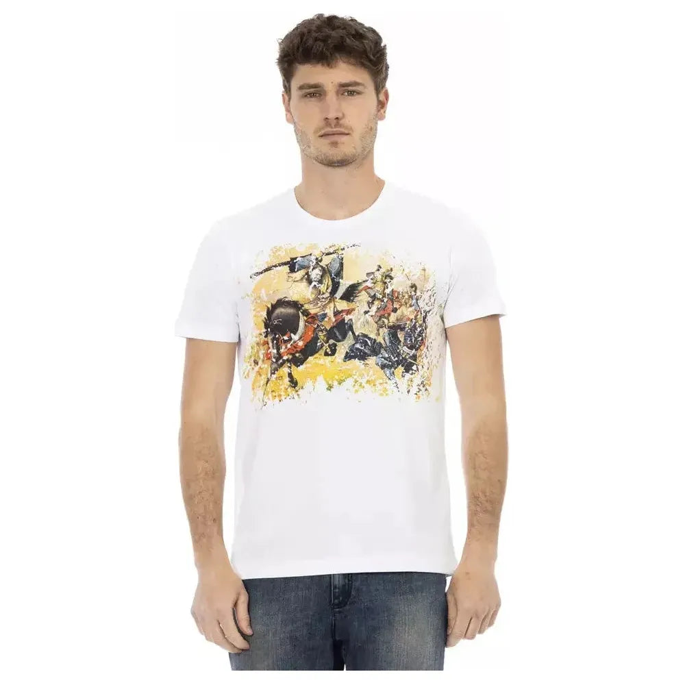 Trussardi Action White Cotton Men T-Shirt Trussardi Action